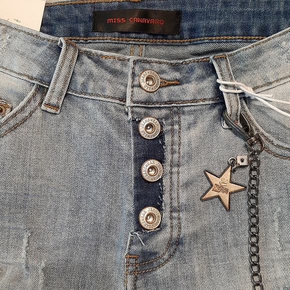 NWT RARE! Women's Denim Jeans Shorts Miss Canavaro - Picture 7 of 13